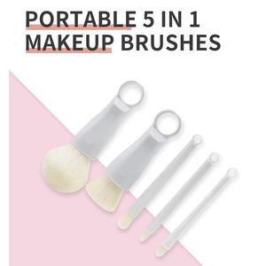 Juego de Brochas de Maquillaje Profesional Personalizable con Logotipo Personalizado, Virola de Aluminio, Pelo Sintético de Cabra Suave, Brochas Pequeñas para Rubor Facial - Product Image 2
