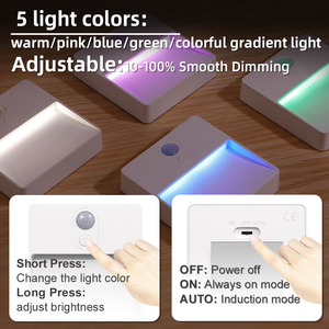 Trending Products 2026 Smart Home Wireless 5 Color Under Bed Motion <b>Sensor</b> Led Night <b>Lights</b> for Stairway Step Staircase - Product Image 4