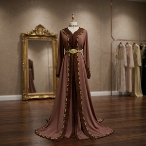 Elegante Vestido de Noche Vintage de Satén 100% Seda, Antiarrugas, Transpirable, Cuello Alto, Manga Regular, Largo hasta el Suelo, Estilo Sirena Natural - Product Image 1