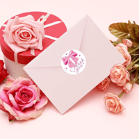 Offre Spéciale : Étiquettes Adhésives Roses avec Nœud « Merci » pour Petites Entreprises – Commande Minimum 500 Pièces