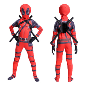 Fashion Boys Children's Halloween <strong>Spiderman</strong> Cosplay Costume Red Suit Jumpsuit with <strong>Pants</strong> and Top - Product Image 2