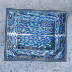 Piscina Interrata Personalizzata per Famiglia, Mini Jacuzzi Spa in Vetroresina con Piastrelle a Mosaico e Sistema di Troppopieno - Product Image 6