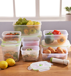 Amazon Hot Sell High Quality Moisture-proof Plastic Airtight Vacuum Preservation Box Storage Container Set