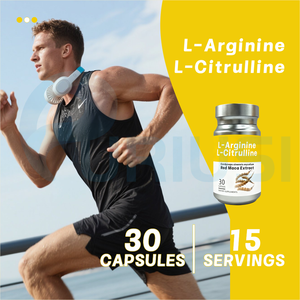Suplemento de L-Arginina e L-Citrulina, Cápsulas de Óxido Nítrico e Cápsulas de Maca Vermelha para Aumentar a Stamina Masculina e o Desempenho Atlético - Product Image 2