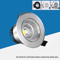 55mm 60mm COB projecteur corps en aluminium 3W 20W LED Anti-éblouissement moderne encastré plafonnier pour salon salle d'exposition allée