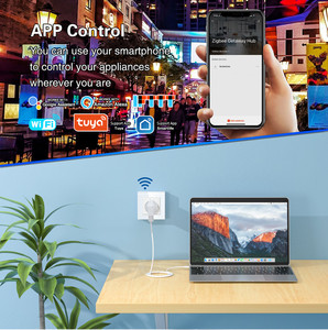 Tuya nhà thông minh vật liệu nhựa tường cắm ổ cắm USB + Loại C năng lượng giám sát 16A Đánh giá hiện tại EU tiêu chuẩn PST-TY201-C - Product Image 2