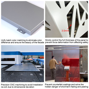 Panneaux en alliage d'aluminium anti-corrosion modernes pour murs-rideaux de bâtiments scolaires, résistants au <span class=keywords><strong>feu</strong></span> et insonorisants - Product Image 6