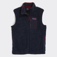 Gilet polaire sans manches pour l'extérieur avec poche zippée Gilet en Sherpa réversible uni à fermeture éclair