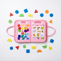 Livre d'activités Montessori en feutre pour l'éveil, livre sensoriel silencieux pour bébé, livre d'activités réutilisable avec autocollants magiques, jouets pour enfants, cadeaux pour tout-petits