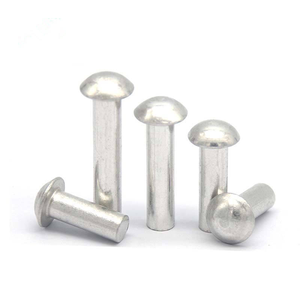 Remache sólido de aluminio con cabeza de hongo, remache sólido de cabeza redonda para fijación de metales en automoción, aeronaves y reparaciones DIY - Product Image 1