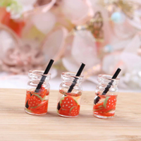 Harsgietvorm miniatuur levensechte abstracte cartoon fruitplak aardbei citroen model mal voor DIY telefoonhoesje