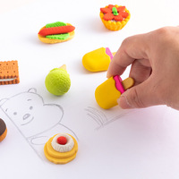 Mignon 3D forme dessin animé assortiment alimentaire gâteau Dessert bricolage caoutchouc TPR gommes plusieurs couleurs conception à la mode pour le plaisir éducatif
