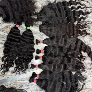 Unprocessed <b>Wavy</b> Human Hair Bundles Single Donor Virgin Hair Wefts Natural Soft Texture for Extensions <b>Wigs</b> Beauty Salon Styling - Product Image 2