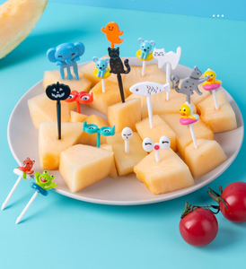 Mini Food Picks for Kids for bento lunch box Cartoon stuzzicadenti <span class=keywords><strong>per</strong></span> torta di frutta Dessert pasticceria Party Supply for Children - Product Image 2