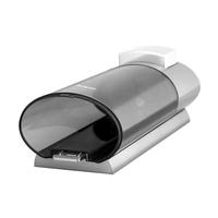 Distributeur de savon transparent rechargeable en plastique ABS pour hôtel, avec logo personnalisé, à fixer au mur, OEM/ODM