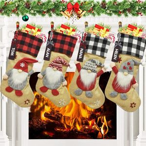 Noël 2025 nouveauté poupée sans visage conception <span class=keywords><strong>bas</strong></span> naturel Jute cadeau sac <span class=keywords><strong>scandinave</strong></span> Style minimaliste décor de vacances - Product Image 1