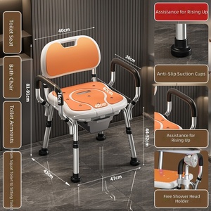 2025 Height-Adjustable Retractable Bath Chair New Bathroom Safety Equipment Designed for Elderly - Product Image 4