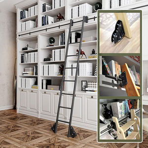 Accessori libreria in acciaio ferramenta libreria regolabile S0tep con scaffale nero esteticamente Case scala scaffali - Product Image 5
