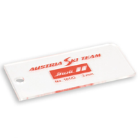 RAY YI Grattoir à cire de ski en acrylique transparent personnalisé pour snowboard et élimination de la cire