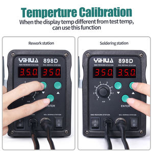 YIHUA-herramientas de reparación de soldadura 898D, pantalla Digital Original, soldador, estación de retrabajo de aire caliente - Product Image 6