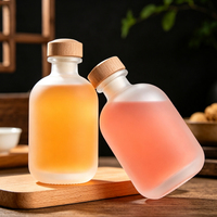Bouteilles de stockage vides en verre dépoli transparent de 250 ml et 500 ml pour fruits, vin et spiritueux avec bouchon – Vente en gros