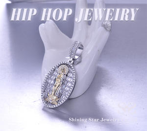 <span class=keywords><strong>Virgen</strong></span> De Guadalupe <span class=keywords><strong>Magdalena</strong></span> Diamante Colgante Platino Rhinestone Plata de Ley 925 Oro blanco <span class=keywords><strong>Virgen</strong></span> María Colgante - Product Image 4