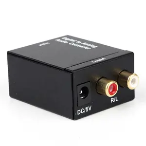 3.5mm Audio Converter Amplificador Decodificador De Fibra Óptica Sinal Coaxial para Analógico Estéreo Adaptador De Áudio Extensor De Áudio