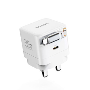 65W GaN Wall Charger with Retractable USB-C Cable – PD Fast <b>Charging</b> for Phones, Tablets & Laptops EU/US/UK/AU <b>Plug</b> - Product Image 2