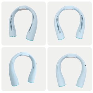 Kipas Leher Mini Portabel 5 Kecepatan Angin Elektrik Silikon USB 24 Jam Daya Tahan Baterai Ultra Lama 9600mAh Kipas Mini Besar Kipas yang Dapat Dipakai untuk Rumah Tangga - Product Image 6