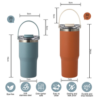 Nouvelle Tasse à Café Isotherme en Acier Inoxydable à Double Paroi avec Poignée, 600ml et 900ml, Vente en Gros Personnalisée 2026