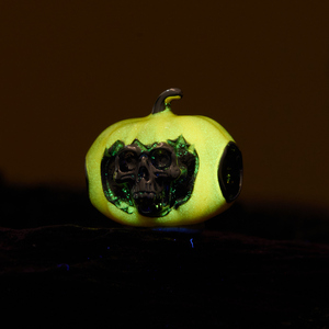 Silver Plated Pumpkin Charm With <b>Skull</b> Design Alloy Punk Style Unisex <b>Gift</b> Jewelry - Product Image 5