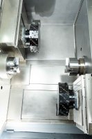 Mesin Bubut CNC WT100L Dual Spindle Dual Turret Long Bed Presisi Tinggi untuk Komponen Energi