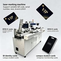 Machine de marquage laser automatique pour plastiques, marqueur multi-types avec système d'inspection visuelle pour cartes RFID intelligentes en plastique