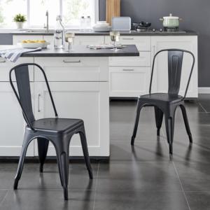 Chaises de salle à manger blanches bon marché <span class=keywords><strong>fast</strong></span> <span class=keywords><strong>food</strong></span> noir empilable fer métallique Tolixs Restaurant Silla <span class=keywords><strong>chaise</strong></span> industrielle café - Product Image 3