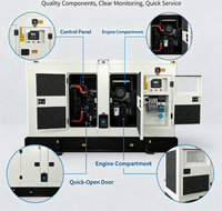 Groupe électrogène diesel insonorisé à faible bruit 50Hz 380V 24kW 30kVA alimenté par un moteur Cummin-s