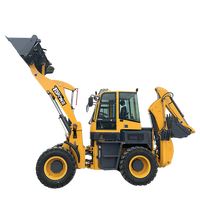 Vente flash TOPONE Chargeur frontal de tracteur robuste Chargeur rétrocaveuse TBL40-28 4WD Diesel Chargeur compact excavateur