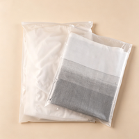Sac à fermeture éclair en plastique HDPE transparent personnalisé pour l'emballage de perruques et d'extensions de cheveux avec logo