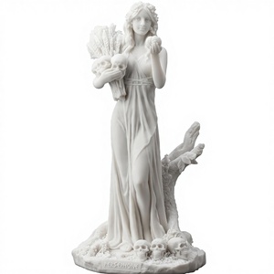 Estatua de Resina de Persefón, Diosa Griega de la Vegetación y el Mundo Subterráneo, Diseño Veronese, 10 1/4 Pulgadas, Acabado Blanco Mármol - Product Image 1