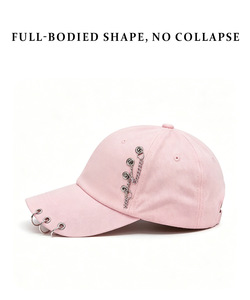 Personalisierte Damen-Baseballkappe mit Logo, Ketten-Eisenring, Vier-Jahreszeiten-Design, Vielseitige Hip-Hop-Trend-Sportkappe mit Sonnenschutz - Product Image 4
