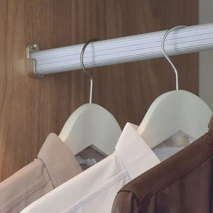 Soporte de fijación para barra de ropa, ranura para riel de armario, utilizado para armarios, accesorios de ferretería - Product Image 4