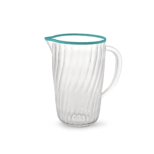 Carafe en acrylique transparente de 2,4 L avec anneau coloré pour servir les boissons - Product Image 1