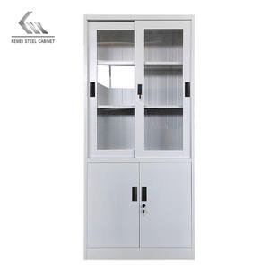 Armoire de bureau personnalisée Armoire de classement à 2 portes Armoire de rangement en acier Armoire de classement en métal Lemari avec porte en verre - Product Image 3