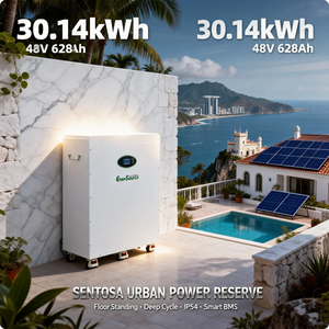 Batterie lithium-ion 30 kWh 48 V 628 Ah pour systèmes de panneaux solaires, sur pied avec roues - Product Image 4