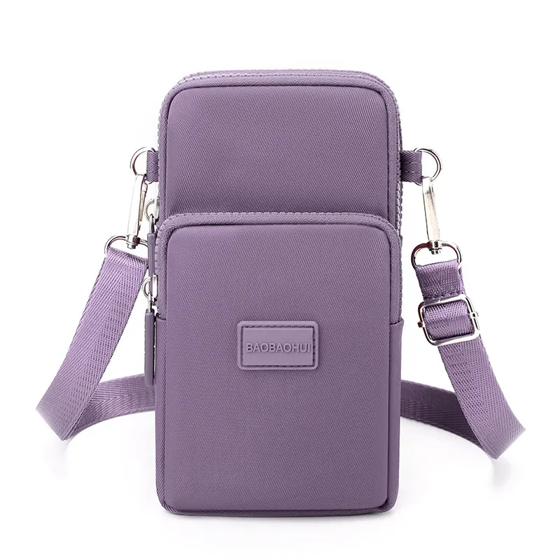 Universal Crossbody Nylon Mobile Phone Bag Carteira Bolsa Holster para iPhone Samsung mi redmi oppo vivo