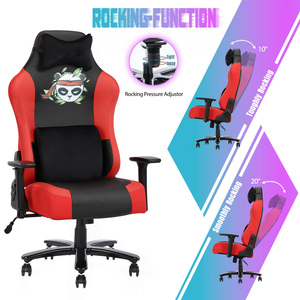 Silla reclinable ergonómica de piel sintética giratoria para PC, sillas de juego de carreras de espuma viscoelástica, cómodas sillas para videojuegos - Product Image 3