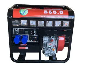 Mini 5KW 5KVA 6KW 6KVA Tragbarer Generator Einphasiger Elektromotor Wechsel richter Diesel generatoren mit offenem Rahmen 8KW