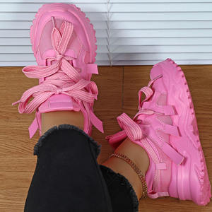 Nuovo Logo personalizzato moda Sneaker rosa <span class=keywords><strong>scarpe</strong></span> sportive Casual traspirante piattaforma Casual <span class=keywords><strong>scarpe</strong></span> da <span class=keywords><strong>donna</strong></span> Plus size <span class=keywords><strong>44</strong></span> - Product Image 5