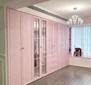 Ensemble de placard moderne pour enfants avec rangement intégré à tiroirs et configuration multi-portes pour meubles de chambre d'enfant - Product Image 6