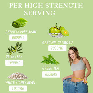 Venta caliente Granos de café verde Premium Control de peso Complejo Garcinia Cambogia Extracto de té verde Dieta a base de plantas naturales - Product Image 5