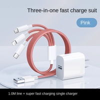 Câble de charge USB tressé 3-en-1 100W ultra-rapide, cordon de chargeur à trois têtes pour iPhone, Huawei, Vivo, Android – Meilleures ventes